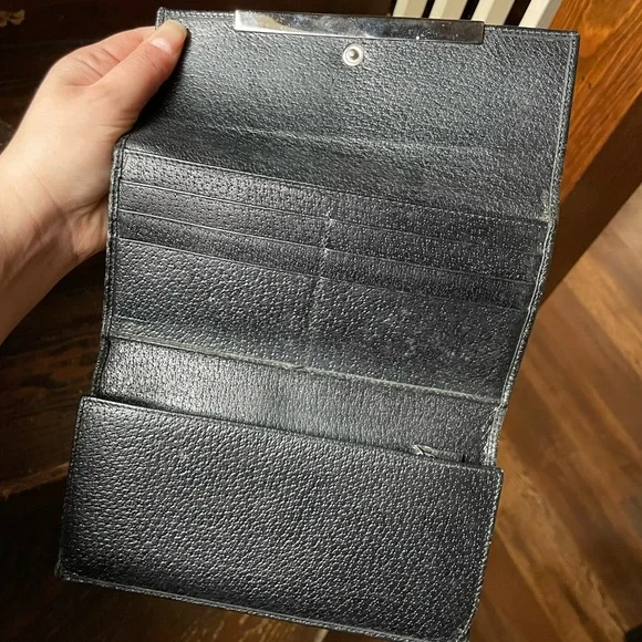 Gucci Tom Ford era black trifold leather wallet - Picture 2 of 15